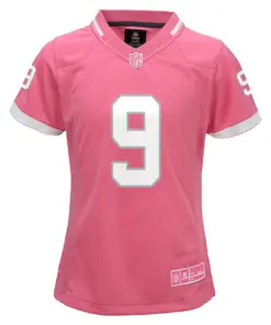 Drew Brees New Orleans Saints Nike Girls Youth Bubble Gum Jersey - Pink - Image 3