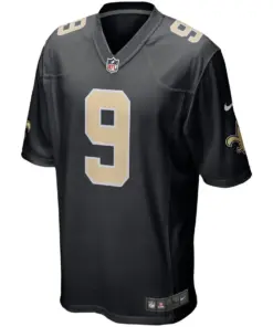 Alternative view of Drew Brees New Orleans Saints Nike Event Game Jersey - Black