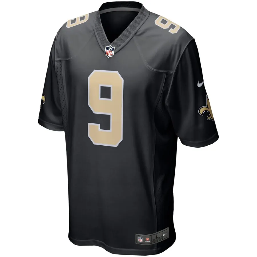 Drew Brees New Orleans Saints Nike Event Game Jersey - Black - Image 2