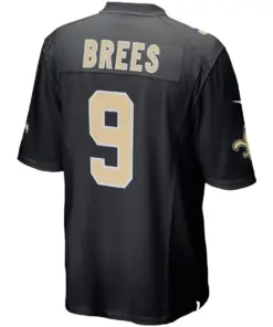 Drew Brees New Orleans Saints Nike Event Game Jersey - Black - Image 3