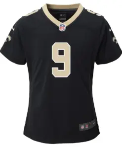 Alternative view of Drew Brees New Orleans Saints Nike Girls Youth Game Jersey - Black