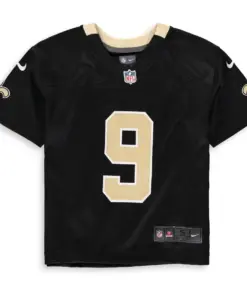 Drew Brees New Orleans Saints Nike Preschool Game Jersey - Black - Image 3