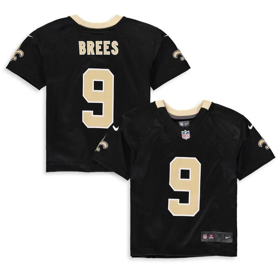 Drew Brees New Orleans Saints Nike Preschool Game Jersey - Black