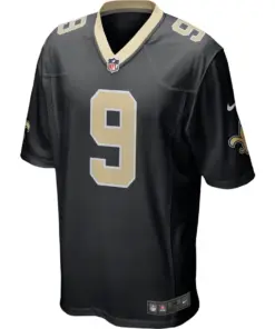 Alternative view of Drew Brees New Orleans Saints Nike Team Color Game Jersey - Black
