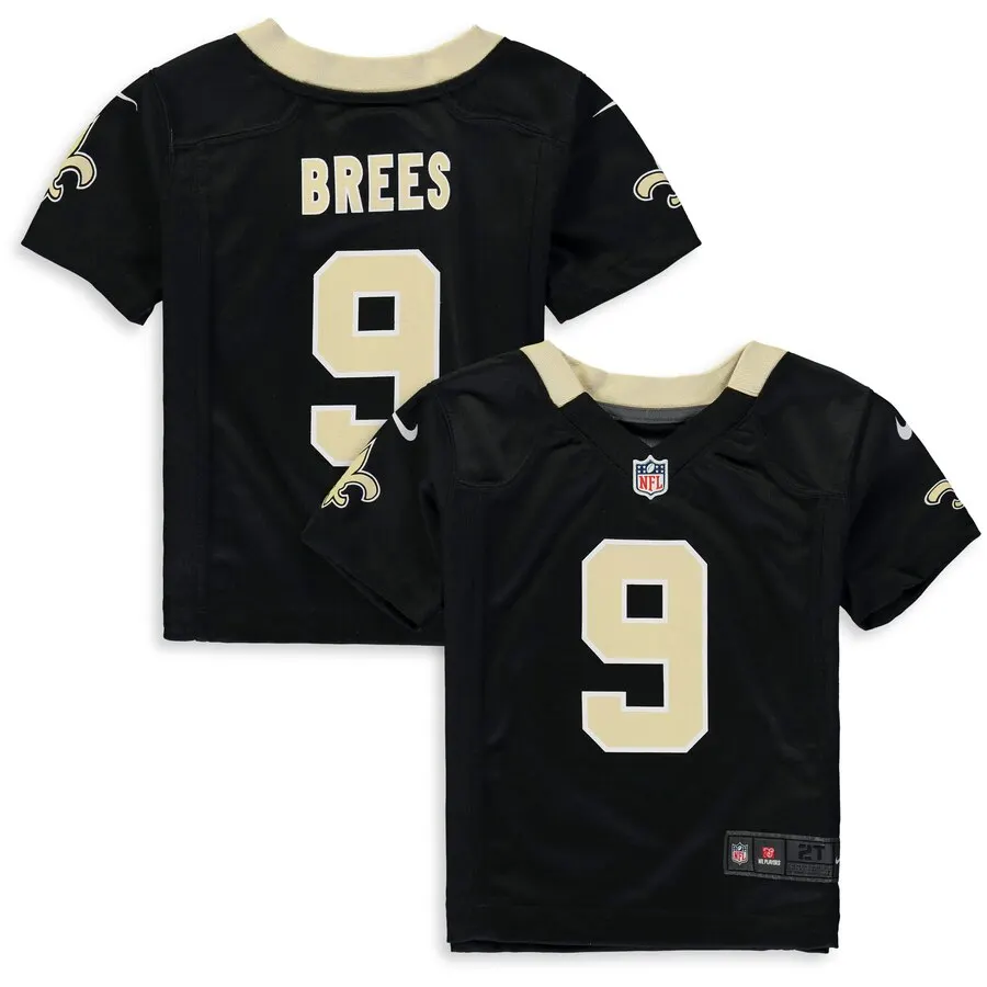Drew Brees New Orleans Saints Nike Toddler Player Game Jersey - Black
