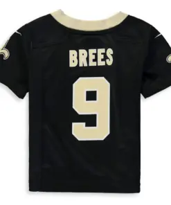 Drew Brees New Orleans Saints Nike Toddler Player Game Jersey - Black - Image 3