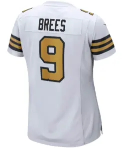 Drew Brees New Orleans Saints Nike Women's Alternate Game Jersey - White - Image 4