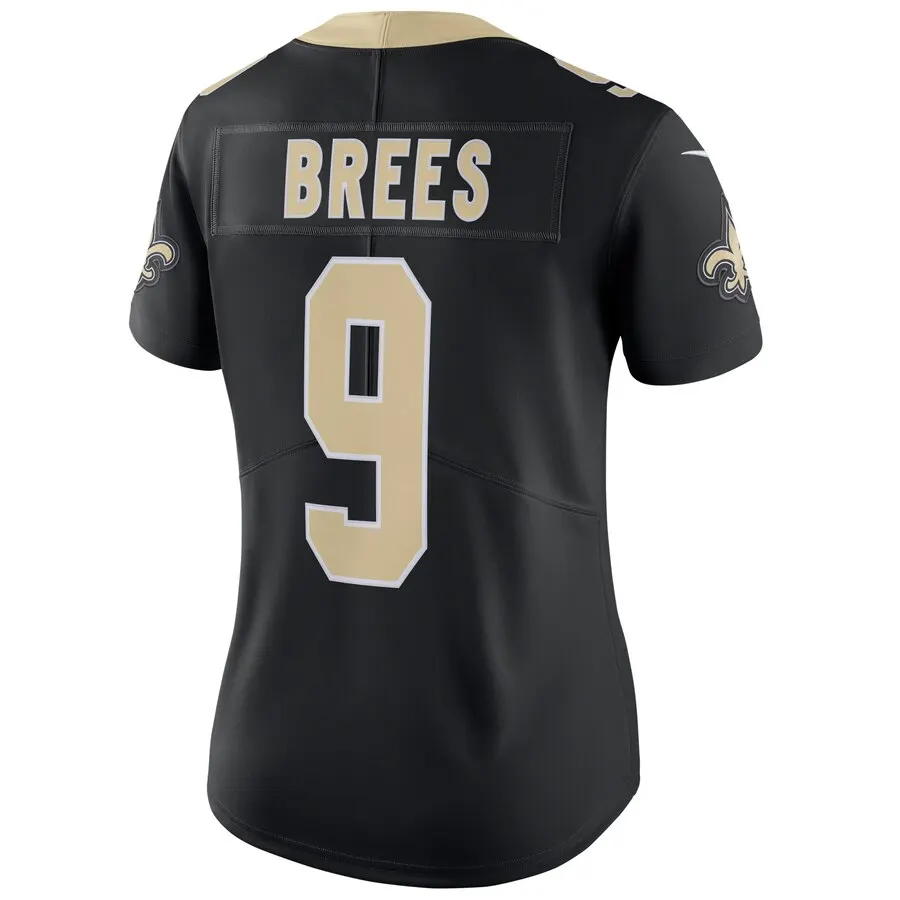 Drew Brees New Orleans Saints Nike Women's Vapor Untouchable Limited Player Jersey - Black - Image 3