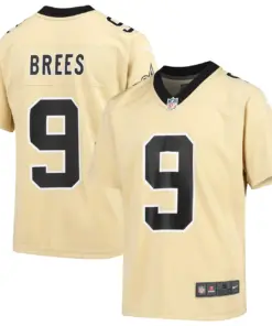 Drew Brees New Orleans Saints Nike Youth Inverted Game Jersey - Gold