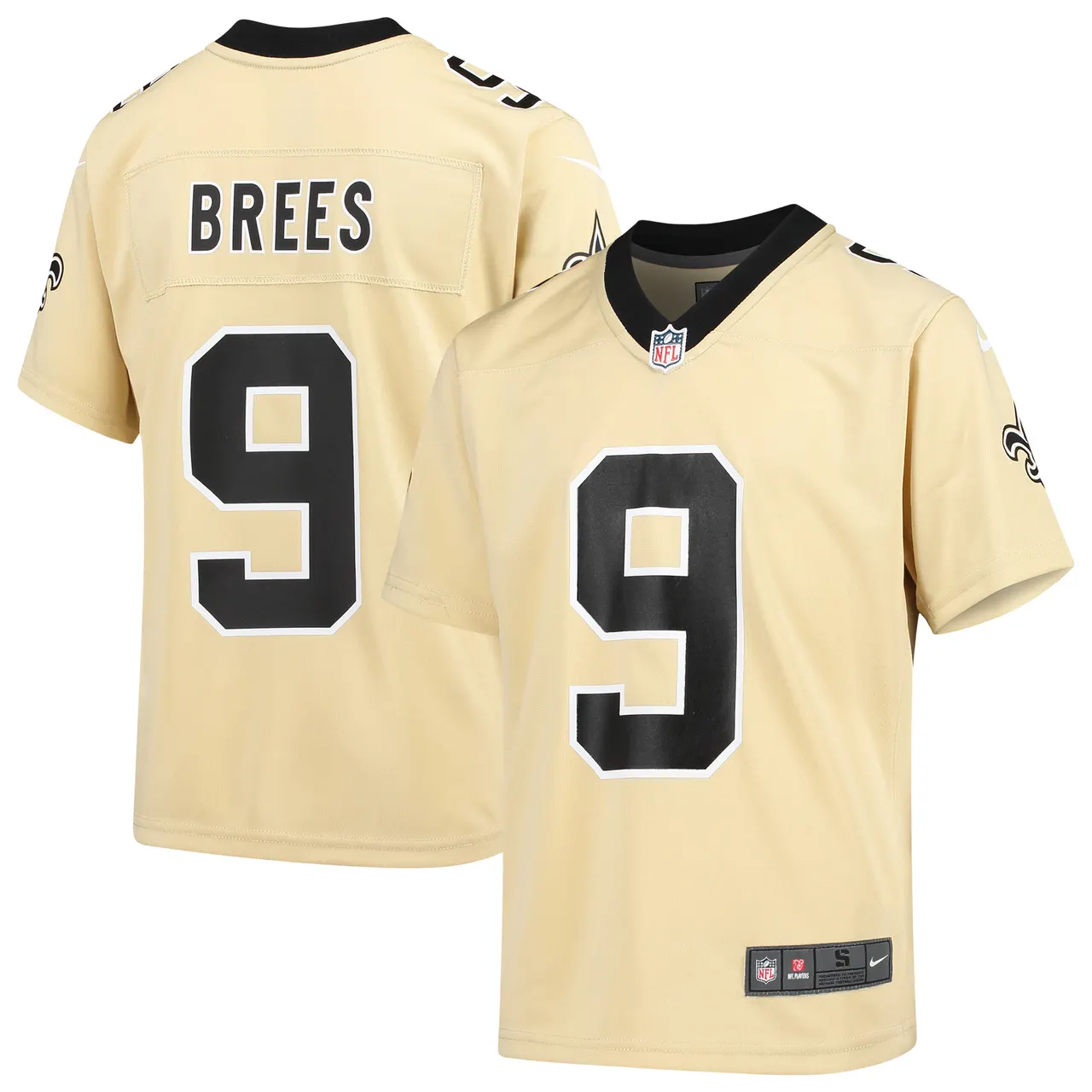 Drew Brees New Orleans Saints Nike Youth Inverted Game Jersey - Gold - Image 2