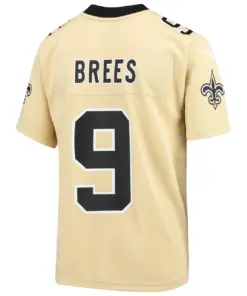 Drew Brees New Orleans Saints Nike Youth Inverted Game Jersey - Gold - Image 4