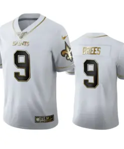 Drew Brees New Orleans Saints Nike 100th Season Golden Edition Jersey - White