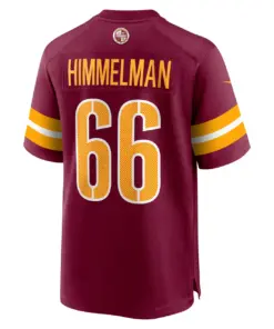 Drew Himmelman Washington Commanders Nike Game Player Jersey - Burgundy - Image 4