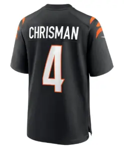 Drue Chrisman Cincinnati Bengals Nike Game Jersey - Black - Image 4