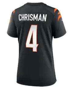 Drue Chrisman Cincinnati Bengals Nike Women's Game Jersey - Black - Image 4