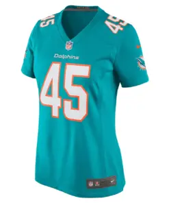 Duke Riley Miami Dolphins Nike Women's Game Jersey - Aqua - Image 3