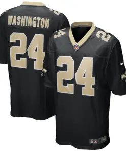 Alternative view of Dwayne Washington New Orleans Saints Nike Game Player Jersey - Black