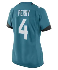E.J. Perry Jacksonville Jaguars Nike Women's Game Player Jersey - Teal - Image 4