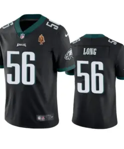 Chris Long Philadelphia Eagles Nike Walter Payton Man of the Year Award Patch Black Jersey - Anthracite