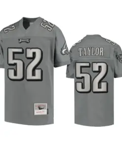 Davion Taylor Philadelphia Eagles Mitchell & Ness Metal Replica Jersey - Grey