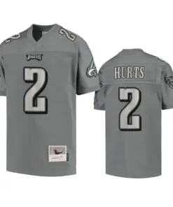 Jalen Hurts Philadelphia Eagles Mitchell & Ness Metal Replica Jersey - Gray