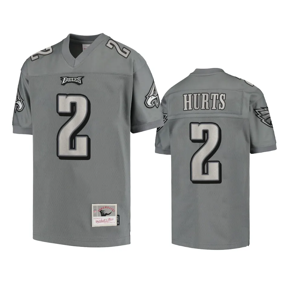 Jalen Hurts Philadelphia Eagles Mitchell & Ness Metal Replica Jersey - Gray
