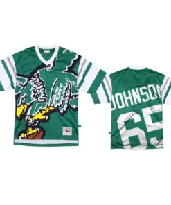 Lane Johnson Philadelphia Eagles Mitchell & Ness Big Face Jersey - Kelly Green
