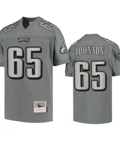 Lane Johnson Philadelphia Eagles Mitchell & Ness Metal Replica Jersey - Gray