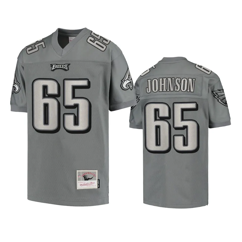 Lane Johnson Philadelphia Eagles Mitchell & Ness Metal Replica Jersey - Gray