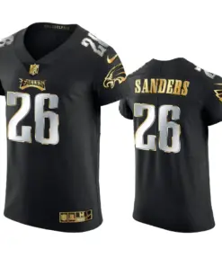Miles Sanders Philadelphia Eagles Nike Golden Edition Elite Jersey - Black