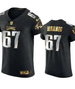 Nate Herbig Philadelphia Eagles Nike Golden Edition Elite Jersey - Black
