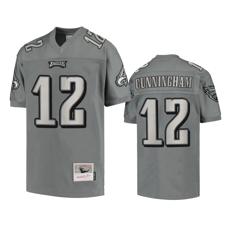 Randall Cunningham Philadelphia Eagles Mitchell & Ness Metal Replica Jersey - Gray