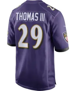 Earl Thomas Baltimore Ravens Nike Game Jersey - Purple - Image 3