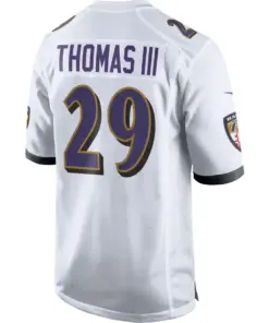 Earl Thomas Baltimore Ravens Nike Game Jersey - White - Image 3