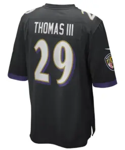 Earl Thomas Baltimore Ravens Nike Youth Game Jersey - Black - Image 3
