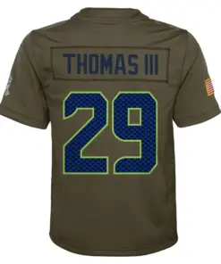Earl Thomas Seattle Seahawks Nike Youth Salute to Service Game Jersey - Green - Image 3