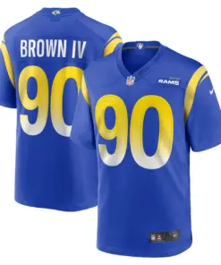 Alternative view of Earnest Brown IV Los Angeles Rams Nike Game Player Jersey - Royal Blue