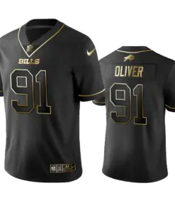 Ed Oliver Buffalo Bills Nike Golden Edition Vapor Limited Jersey - Black
