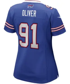 Ed Oliver Buffalo Bills Nike Women's Game Jersey - Royal Blue - Image 4