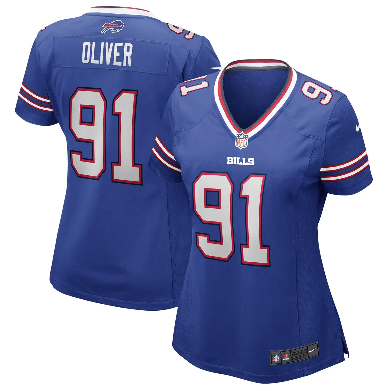 Ed Oliver Buffalo Bills Nike Women's Game Jersey - Royal Blue - Image 2