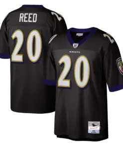 Alternative view of Ed Reed Baltimore Ravens Mitchell & Ness Legacy Replica Jersey - Black