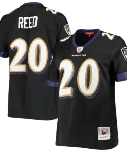 Ed Reed Baltimore Ravens Mitchell & Ness Women's Team Legacy Replica Jersey - Black