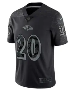 Ed Reed Baltimore Ravens Nike RFLCTV Retired Player Limited Jersey - Black - Image 4
