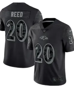 Alternative view of Ed Reed Baltimore Ravens Nike RFLCTV Retired Player Limited Jersey - Black