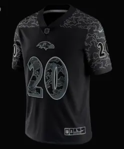 Ed Reed Baltimore Ravens Nike RFLCTV Retired Player Limited Jersey - Black - Image 5
