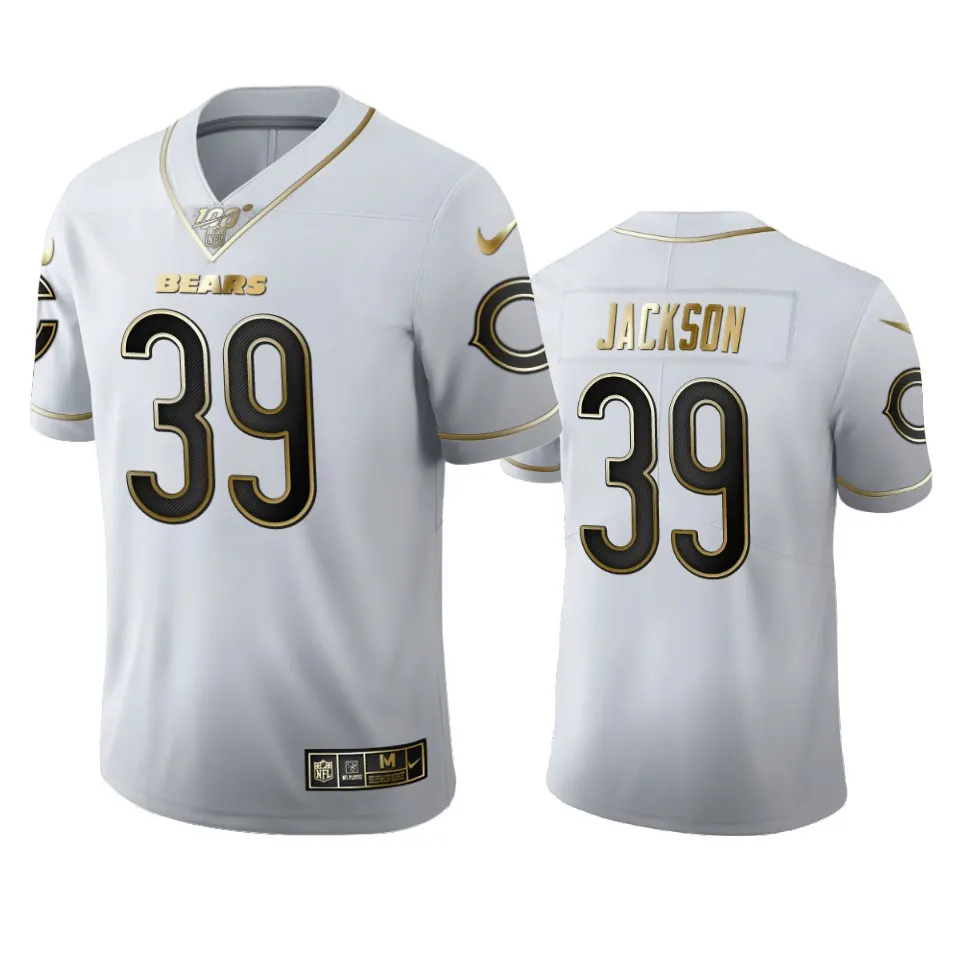 Eddie Jackson Chicago Bears Nike 100th Season Golden Edition Jersey - White