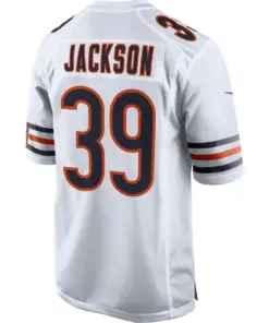 Eddie Jackson Chicago Bears Nike 100th Season Game Jersey - White - Image 3
