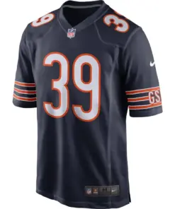 Alternative view of Eddie Jackson Chicago Bears Nike Player Game Jersey - Navy