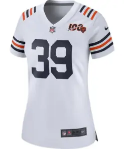 Alternative view of Eddie Jackson Chicago Bears Nike Women's Alternate Classic 100th Season Game Jersey - White