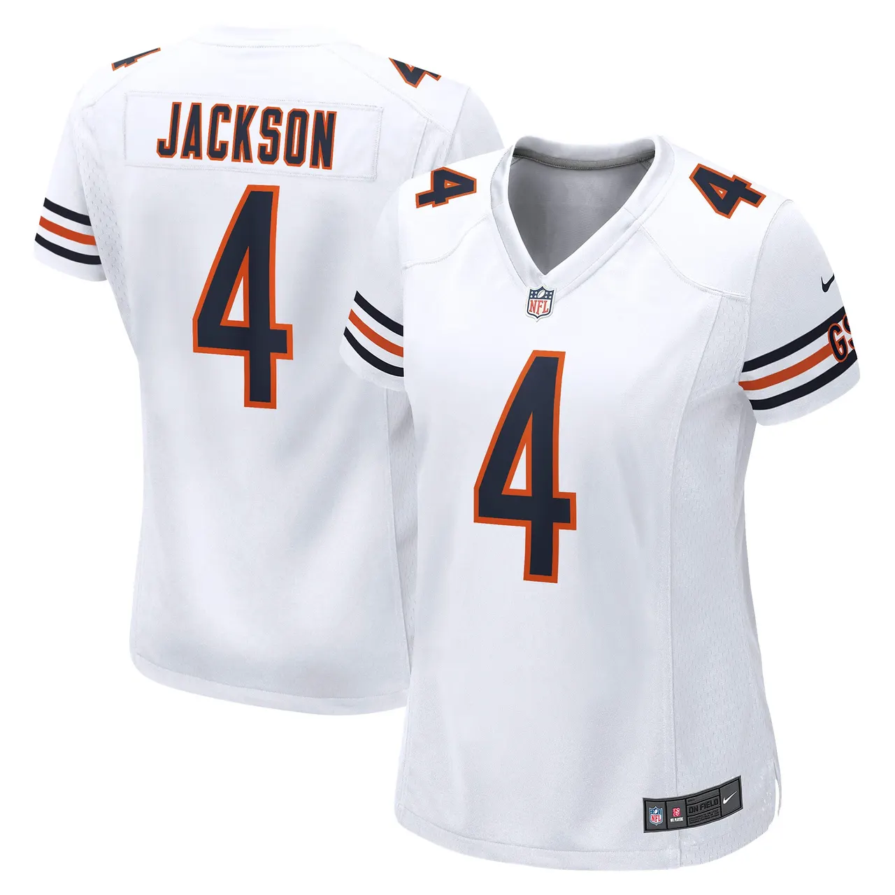 Eddie Jackson Chicago Bears Nike Women's Game Jersey - White - Image 2